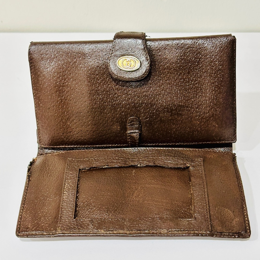 Gucci Beige and Brown Wallet with Red and Green Stripe - Picture 14 of 15